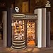 IBOHEYE DIY Book Nook KitDIY Miniature Dollhouse kit3D Wooden Puzzle Magic Bookend Bookshelf Insert Decor with Led LightGifts for Adults Teens and Beginners Magic Wand ShopSQ51 - Image 4