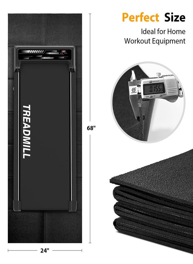 Rellfit Walking Pad Mat with Perfect Thickness & High Rebound for Shock Absorption, Foldable and Lightweight Exercise Equipment Mat, Treadmill Mat to Protect Floor and Water Resistant for Home - Image 2
