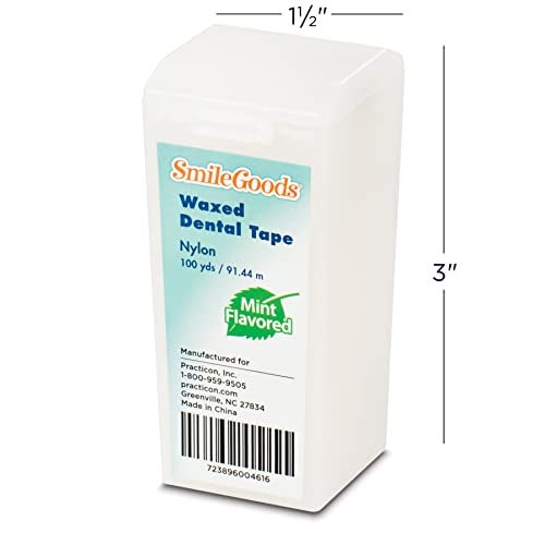Practicon SmileGoods Waxed Dental Tape, 100 yards, Mint Flavored - Image 3