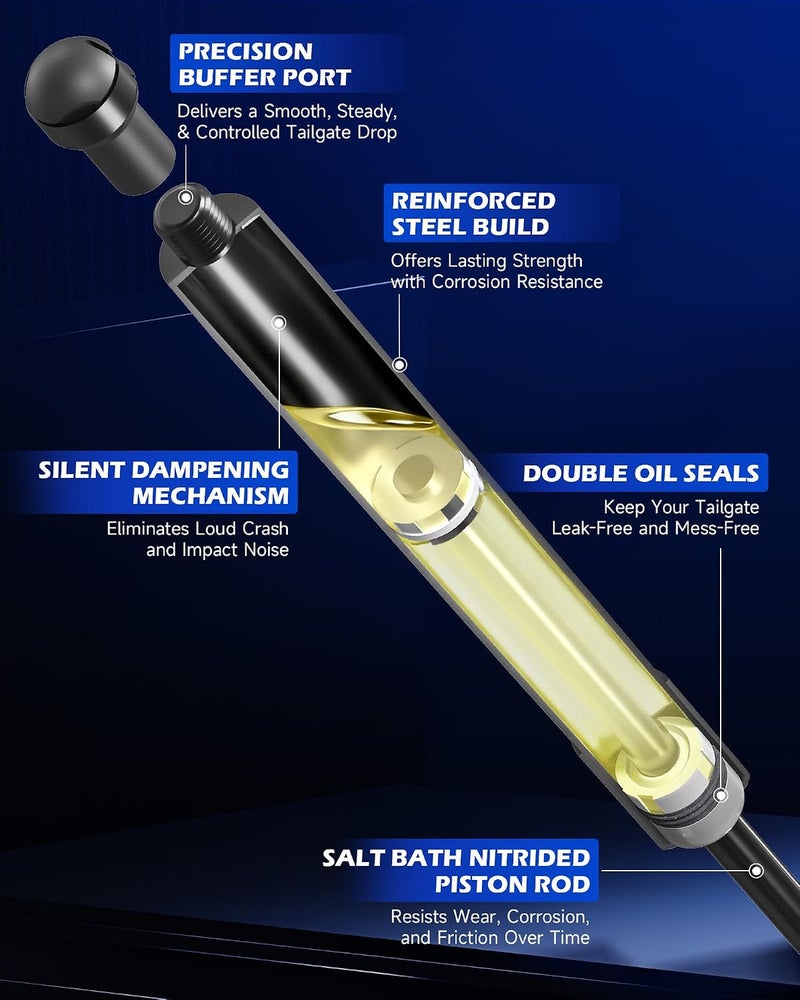 Orion Motor Tech Tailgate Assist for 2015-2021 Ford F150 - Gentle Lowering Control, No Drill Setup - Image 5