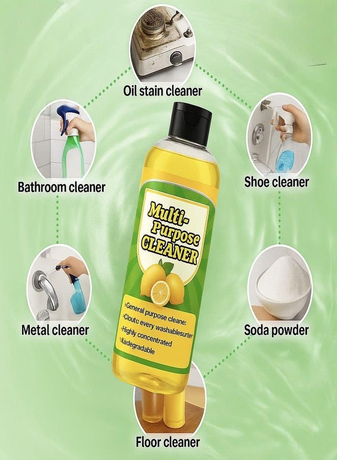 Scentora All-Purpose Lemon Cleaner - Natural Citrus Power for Clean Surfaces, Multipurpose Lemon Cleaner (4) - Image 2