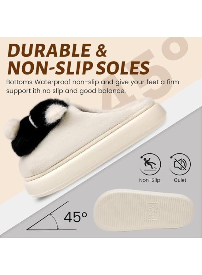 Lucky Kids Winter House Slippers for Kids with Cute Soft Warm Shoes Comfy Home Furry Slippers for Kids