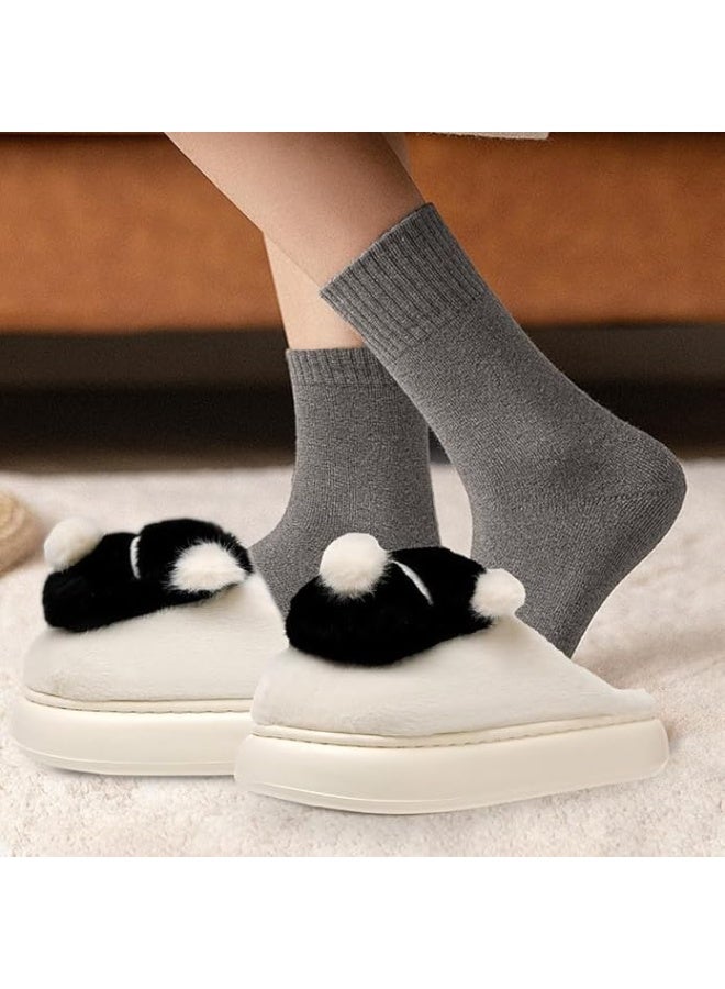 Lucky Kids Winter House Slippers for Kids with Cute Soft Warm Shoes Comfy Home Furry Slippers for Kids