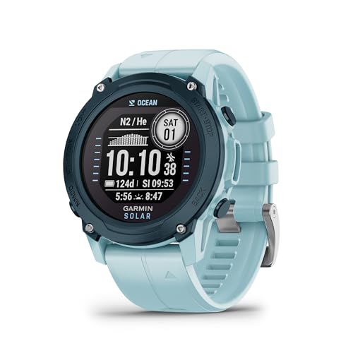 GARMIN ساعة غارمين ديستنت™ G1 سولار - إصدار المحيط، جهاز كمبيوتر غوص وساعة ذكية، مصنوعة من بلاستيك معاد تدويره من المحيطات - Image 1