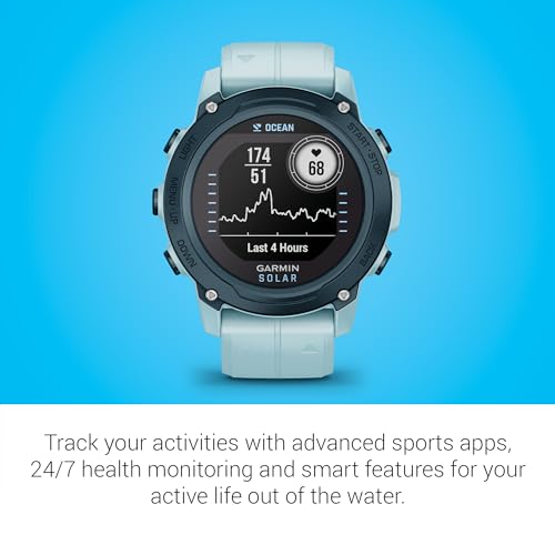 GARMIN ساعة غارمين ديستنت™ G1 سولار - إصدار المحيط، جهاز كمبيوتر غوص وساعة ذكية، مصنوعة من بلاستيك معاد تدويره من المحيطات - Image 5