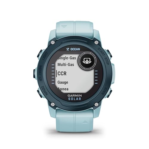 GARMIN ساعة غارمين ديستنت™ G1 سولار - إصدار المحيط، جهاز كمبيوتر غوص وساعة ذكية، مصنوعة من بلاستيك معاد تدويره من المحيطات - Image 2