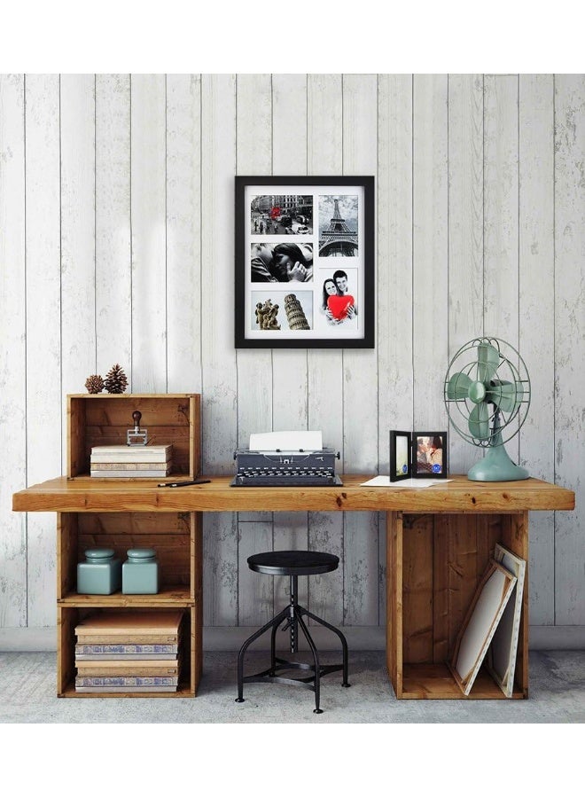 RPJC 11x14 Picture Frames Collage - Display 5 Pcs 4x6 inch Photos with Mat Made of Solid Wood and Glass Cover - Image 4