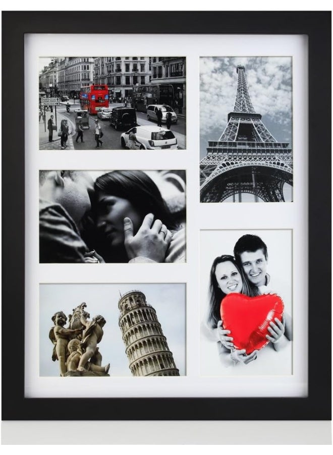 RPJC 11x14 Picture Frames Collage - Display 5 Pcs 4x6 inch Photos with Mat Made of Solid Wood and Glass Cover - Image 3