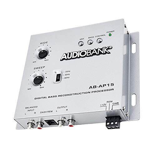 Audiobank 1/2 Din Car Audio Digital Bass Processor, Sound Restoration & Crossover for Car Subwoofer with Bass Knob/Input Level: 15V RMS & Output Level: 13.5V Peak - Image 5