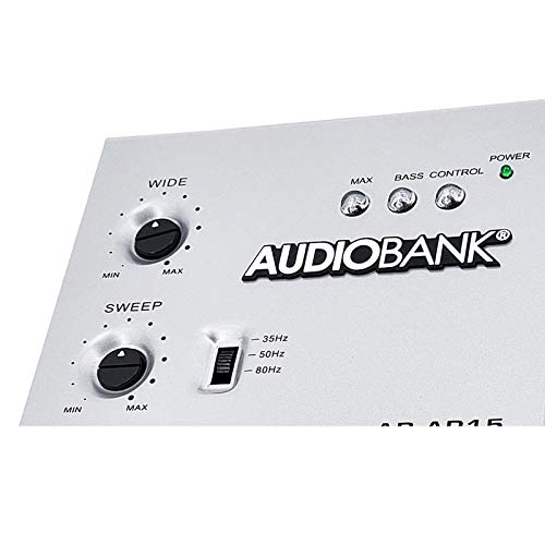 Audiobank 1/2 Din Car Audio Digital Bass Processor, Sound Restoration & Crossover for Car Subwoofer with Bass Knob/Input Level: 15V RMS & Output Level: 13.5V Peak - Image 2