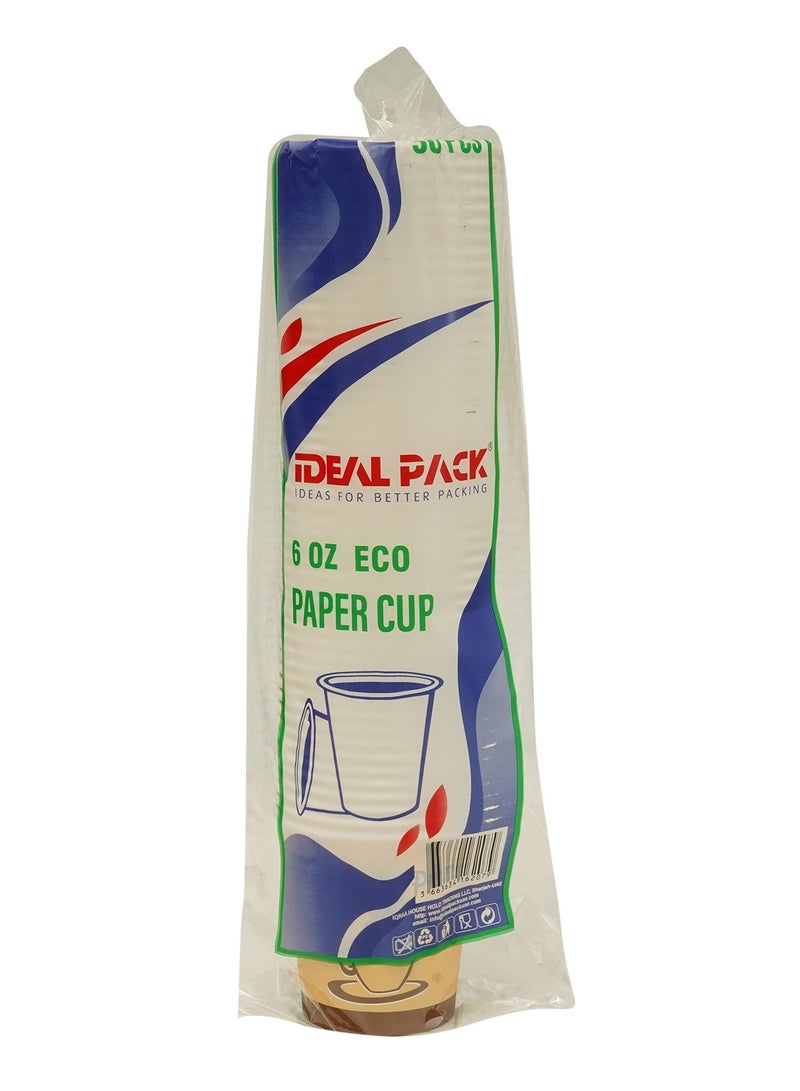 IDEAL PACK PAPER CUP ECO 6 OZ  50 PCS 5PKTS - Image 2