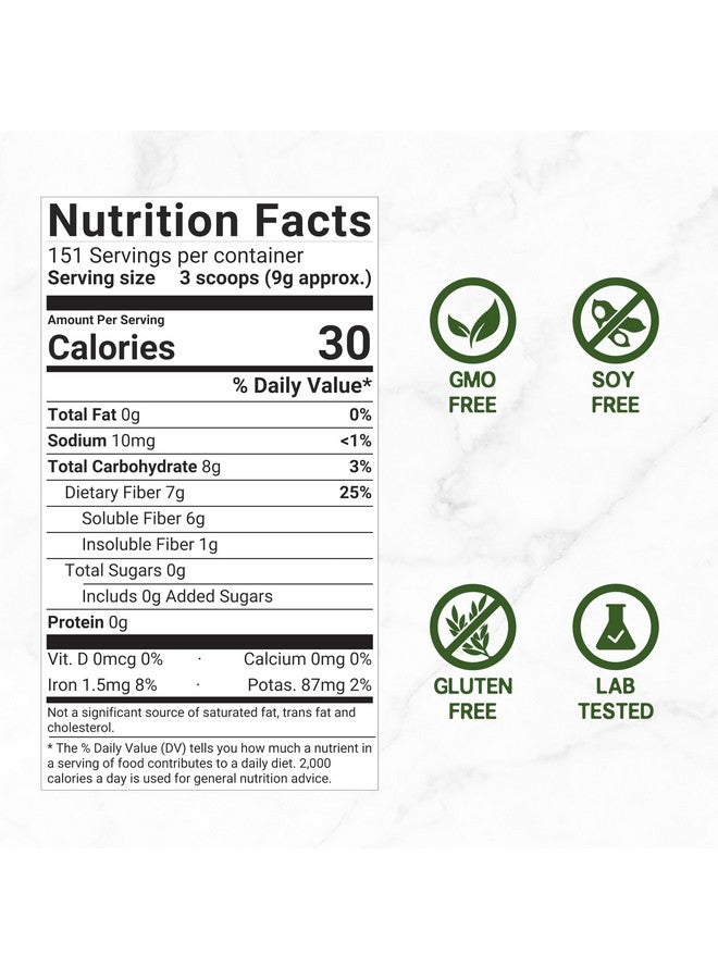 DEAL SUPPLEMENT Organic Psyllium Husk Powder, 3lbs (48oz) - Unflavored Plant Based Soluble Dietary Fiber - Gut & Digestion Health - Great for Baking & Cooking - Keto Friendly, Gluten Free, Non-GMO - Image 2