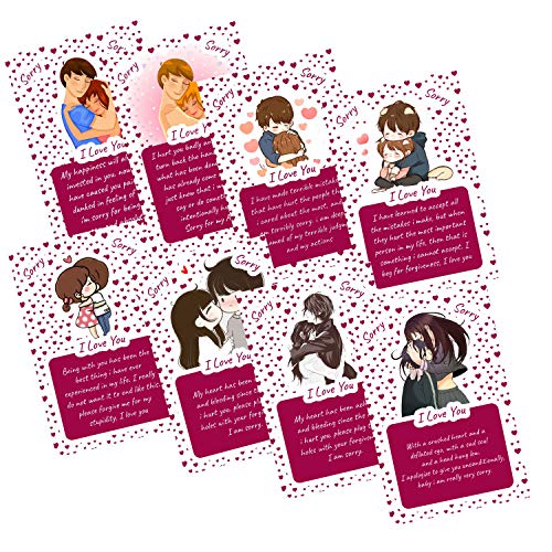 PUREZENTO Set of 10 I Miss You and I Love You Surprise Greeting Card (Blue, Multicolor) - Image 3