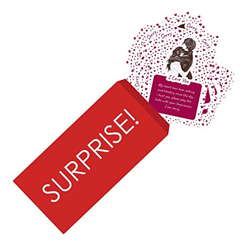 PUREZENTO Set of 10 I Miss You and I Love You Surprise Greeting Card (Blue, Multicolor) - Image 5
