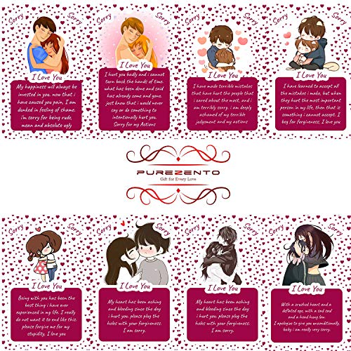PUREZENTO Set of 10 I Miss You and I Love You Surprise Greeting Card (Blue, Multicolor) - Image 2