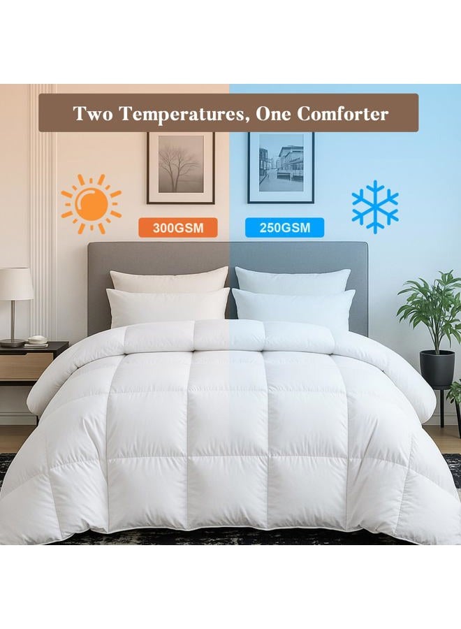SmoothNovelty لحاف دافئ مزدوج المنطقة بسماكة محشوة لحاف بحجم كوين لجميع فصول السنة 88"x88" لتلبية احتياجات درجات الحرارة المختلفة - Image 3