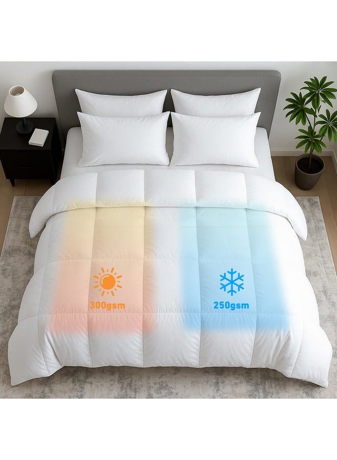 SmoothNovelty لحاف دافئ مزدوج المنطقة بسماكة محشوة لحاف بحجم كوين لجميع فصول السنة 88"x88" لتلبية احتياجات درجات الحرارة المختلفة - Image 1