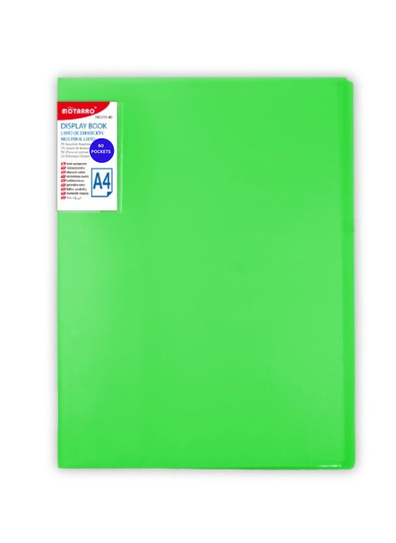 MOTARRO - Display Book 60 Pocket Folder Wallet Bag Documents Organizer File Pouch Bill Folder Document Folders Organizer School Office Binder - Image 1