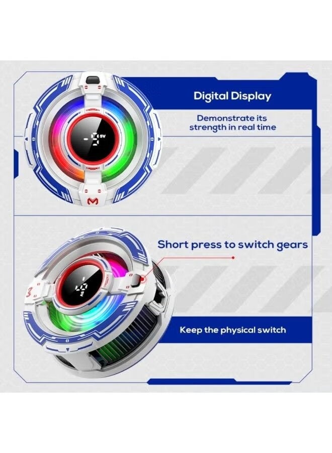 Memo مبرد مروحة LED ملون CX16 – تبريد سريع وفعال للهواتف الذكية والأجهزة اللوحية، مبرد محمول يعمل بالطاقة من USB مع سرعة مروحة قابلة للتعديل وأضواء LED جذابة - Image 3