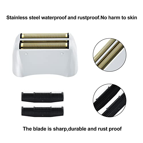 AIJALY 2 Pack Pro Shaver Replacement Foil and Cutters Compatible with andis 17150(TS-1)/17155/17200 Shaver ProFoil Lithium Replacement Golden - Image 3