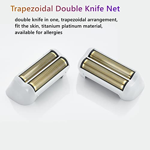 AIJALY 2 Pack Pro Shaver Replacement Foil and Cutters Compatible with andis 17150(TS-1)/17155/17200 Shaver ProFoil Lithium Replacement Golden - Image 2