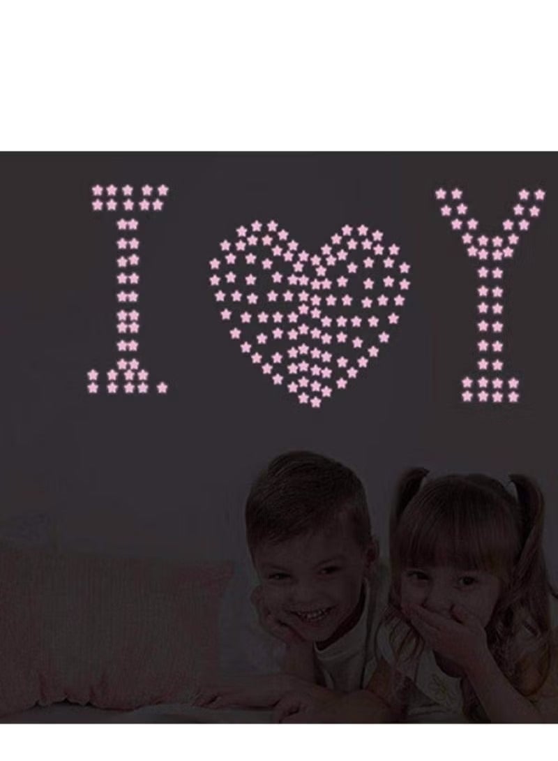 200Pcs 3D Stars Glow in the Dark wall stickers Luminous Star Stickers Bedroom Sofa Decorative PVC Stickers for Kids Room - Image 5