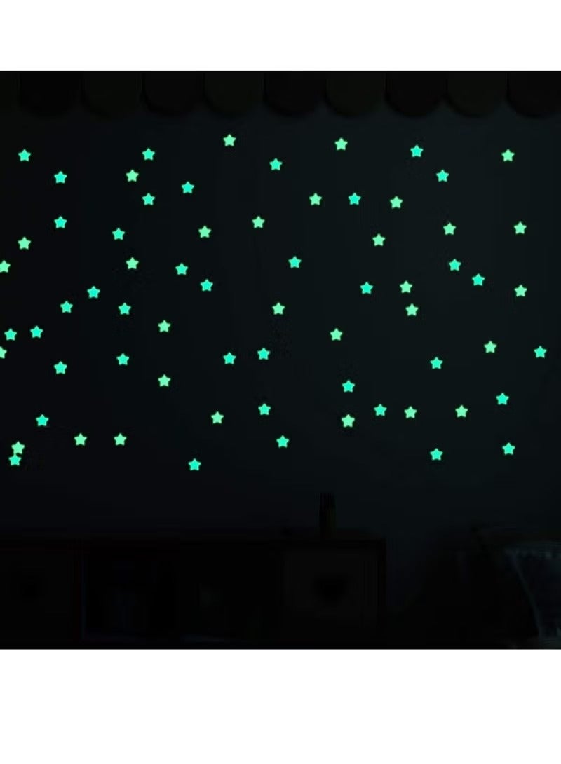 200Pcs 3D Stars Glow in the Dark wall stickers Luminous Star Stickers Bedroom Sofa Decorative PVC Stickers for Kids Room - Image 2