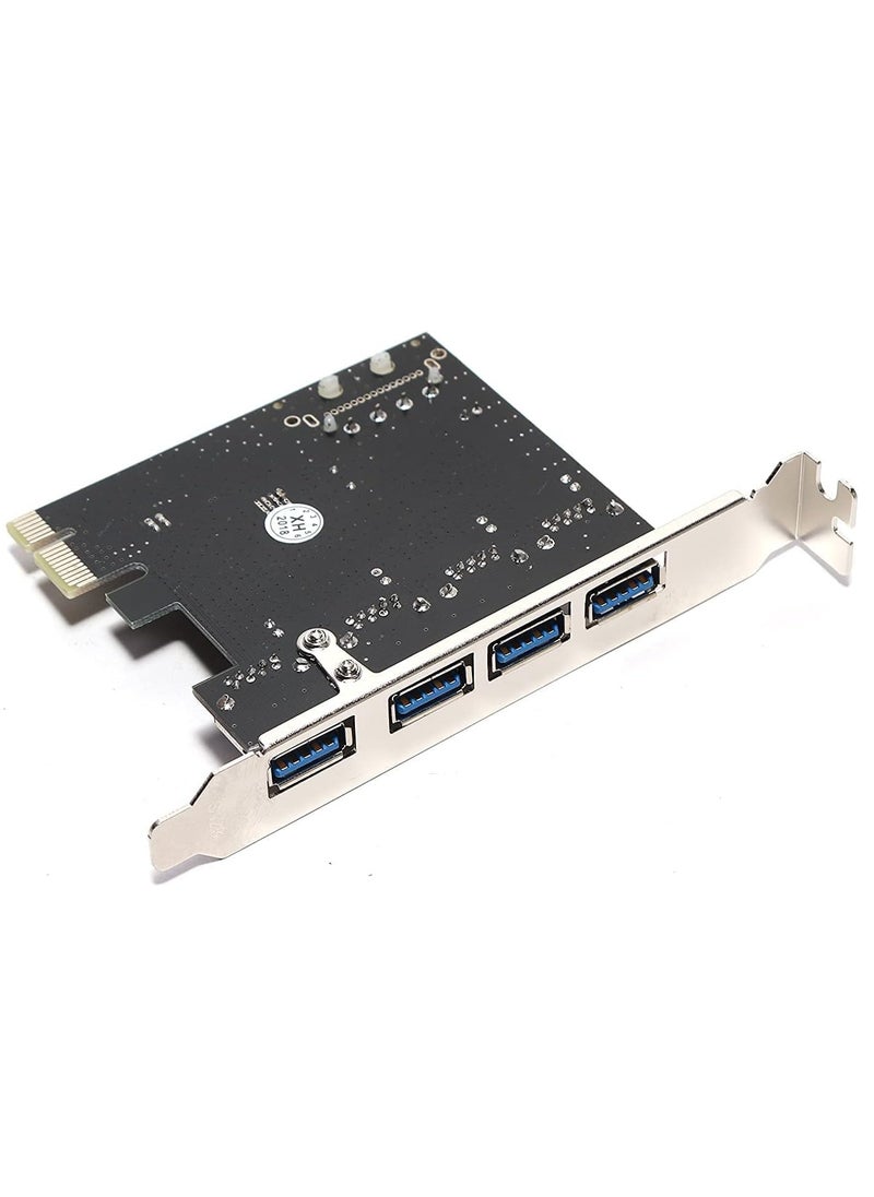 ماركة غير محددة بطاقة PCI اكسبرس 4 منافذ USB 3.0 مع موصل طاقة 5 فولت 4 دبابيس بسرعة تصل إلى 5 جيجابايت في الثانية  - Image 4