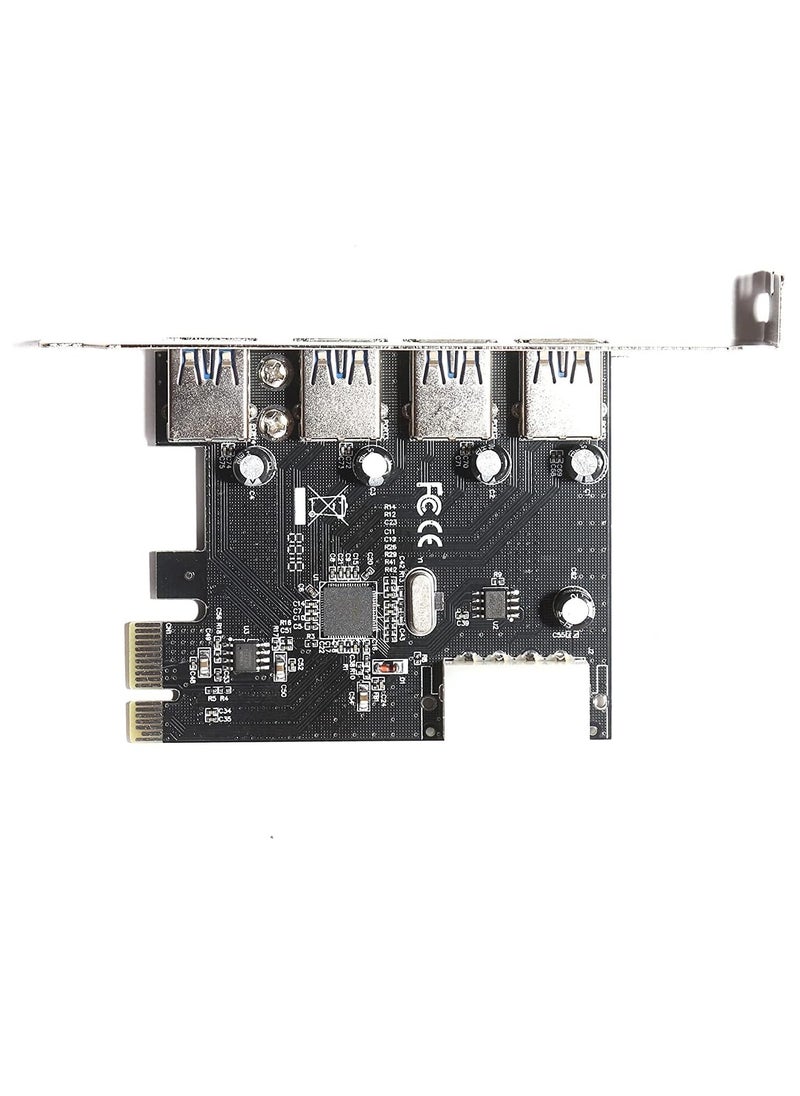 ماركة غير محددة بطاقة PCI اكسبرس 4 منافذ USB 3.0 مع موصل طاقة 5 فولت 4 دبابيس بسرعة تصل إلى 5 جيجابايت في الثانية  - Image 5