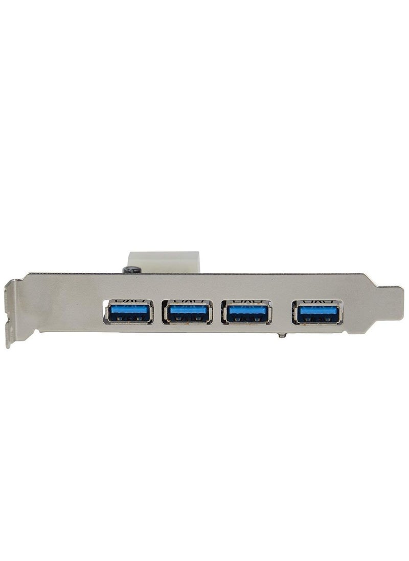 ماركة غير محددة بطاقة PCI اكسبرس 4 منافذ USB 3.0 مع موصل طاقة 5 فولت 4 دبابيس بسرعة تصل إلى 5 جيجابايت في الثانية  - Image 3