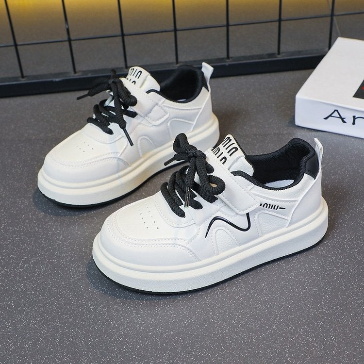 Children'S White Shoes, Primary And Secondary School Students' Campus Casual Shoes, 2025 Spring And Autum New Casual Soft-Soled Shoes For Boys And Girls - Image 1