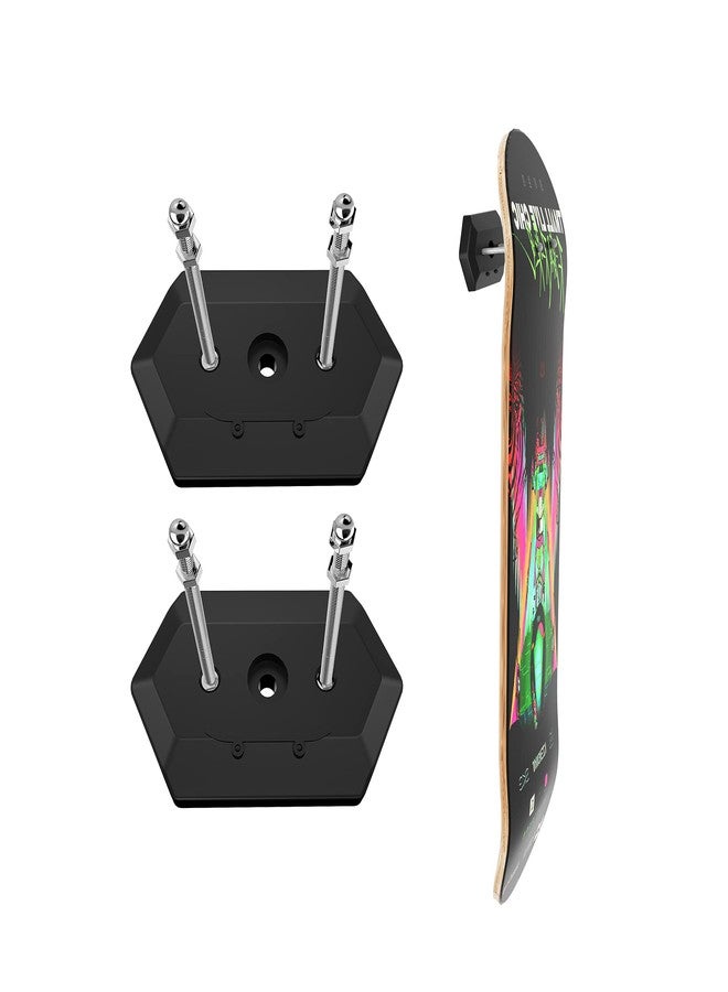 Hikeen 2 Packs Skateboard Wall Mount Skateboard Hanger for Skateboard Deck Display and Storage - Image 1
