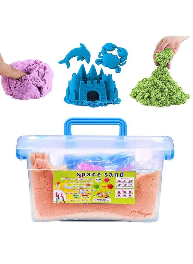 Darkness - DARKNESS Kinetic Sand for Kids/Boys/Girls to Play 1 Kg Box Clay with Moulding Toys. (1Kg Box), Multicolor - Image 1