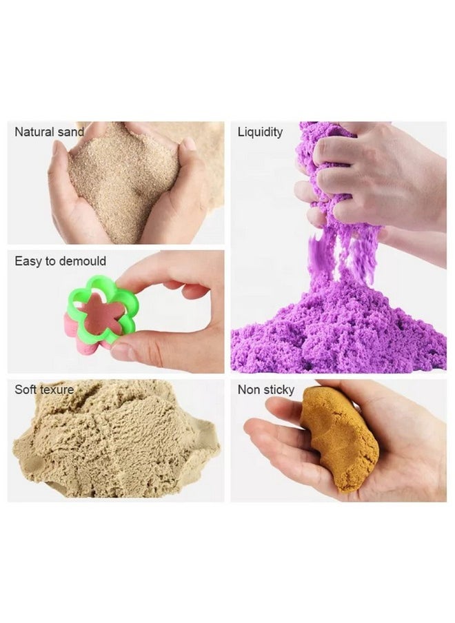 Darkness - DARKNESS Kinetic Sand for Kids/Boys/Girls to Play 1 Kg Box Clay with Moulding Toys. (1Kg Box), Multicolor - Image 1