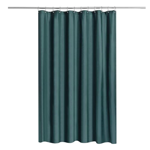 NY HOME Fabric Shower Curtain or Liner with Magnets Hotel Quality Machine Washable Water Repellent  Teal 72x72