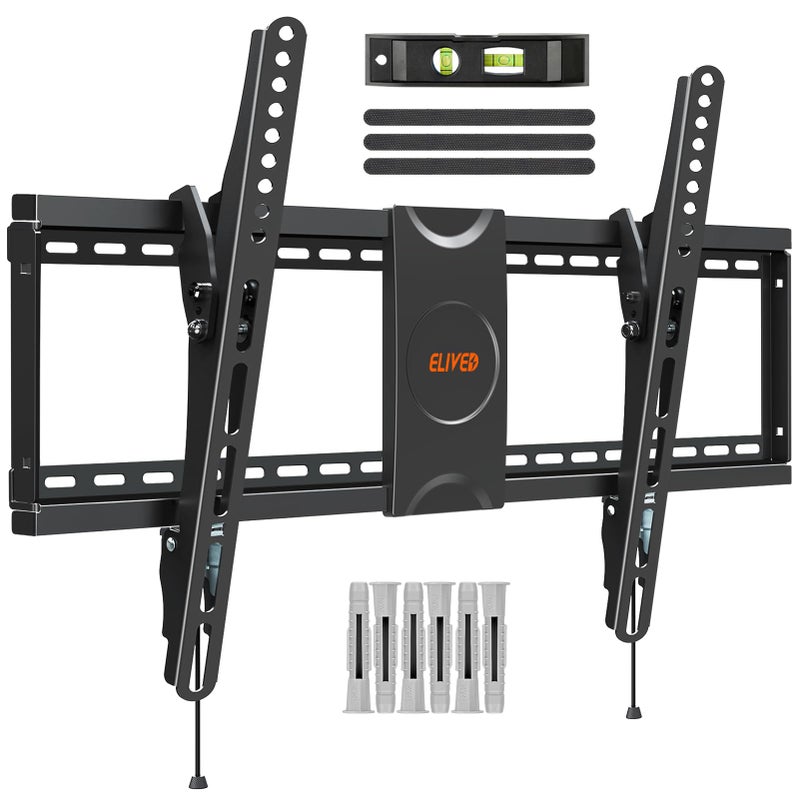 ELIVED Tilt TV Wall Bracket, TV Mount for Most 37-70 inch Flat & Curved LCD LED OLED TVs with Max. VESA 600x400mm up to 45KG, Sturdy Tilting TV Bracket EV008 - Image 1