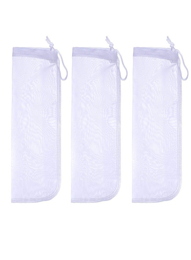 ALEGI Media Filter Bag Aquarium Extra Fine,Reusable 180 Micron Drawstring Mesh Filter Bags for Very Fine Resins Filter (10"*3.9" (3 Pack)) - Image 1