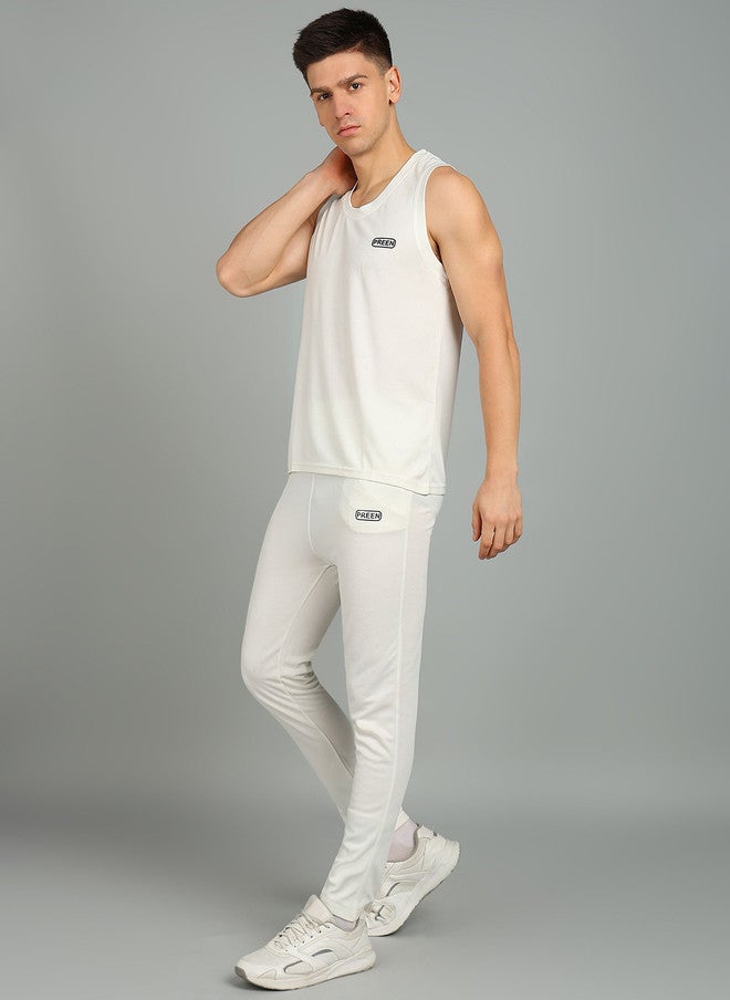 PREEN Self Design Round Neck T-Shirt with Trousers Co-Ords - Image 3