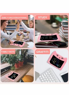 Y&D Doodle Board, LCD Writing Tablets with Lock Function 8.5 Inch Drawing Pad Colorful Screen Learning Board for Preschool Kids Educational Toys Erasable Blackboard (Cat Pink)  - Image 5