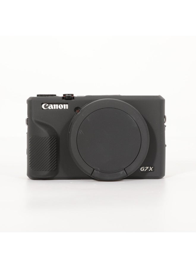 Suitable For Canon G7XMarkIII Camera Silicone Protective Cover G7X3 Protective Cover Camera Bag Soft Case Anti-drop-Color:G7x3 Rubber Sleeve Black  - Image 1
