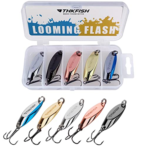 THKFISH Fishing Lures - Trout & Pike Bass Lures, 5pcs Color C, 3/4oz - Image 1
