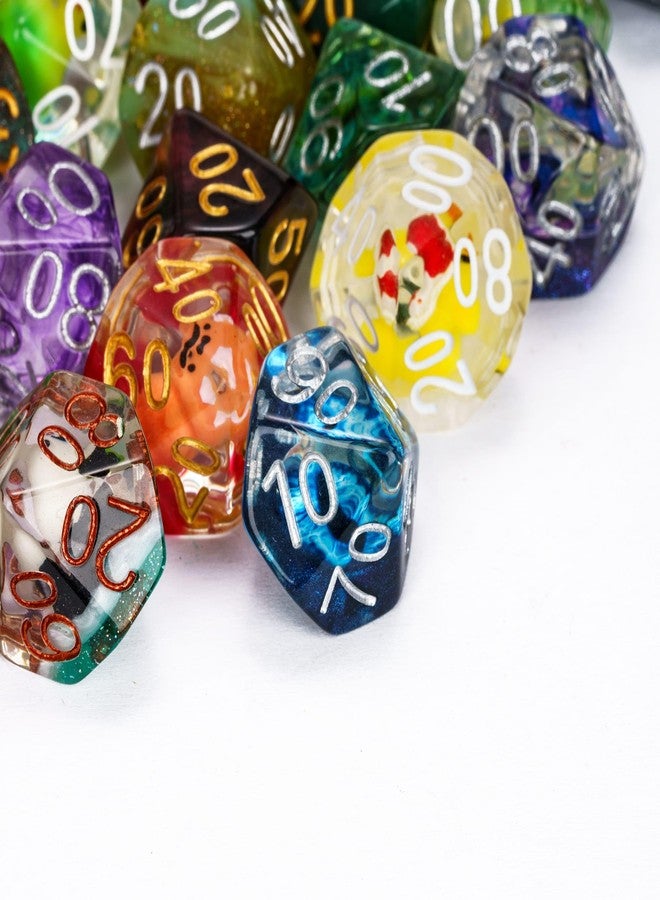 HDdais 10 Pack Polyhedral Dice Set, Random Color 10 Sided Dice for D&D, DND, Table Games, Role Playing Game - Image 2