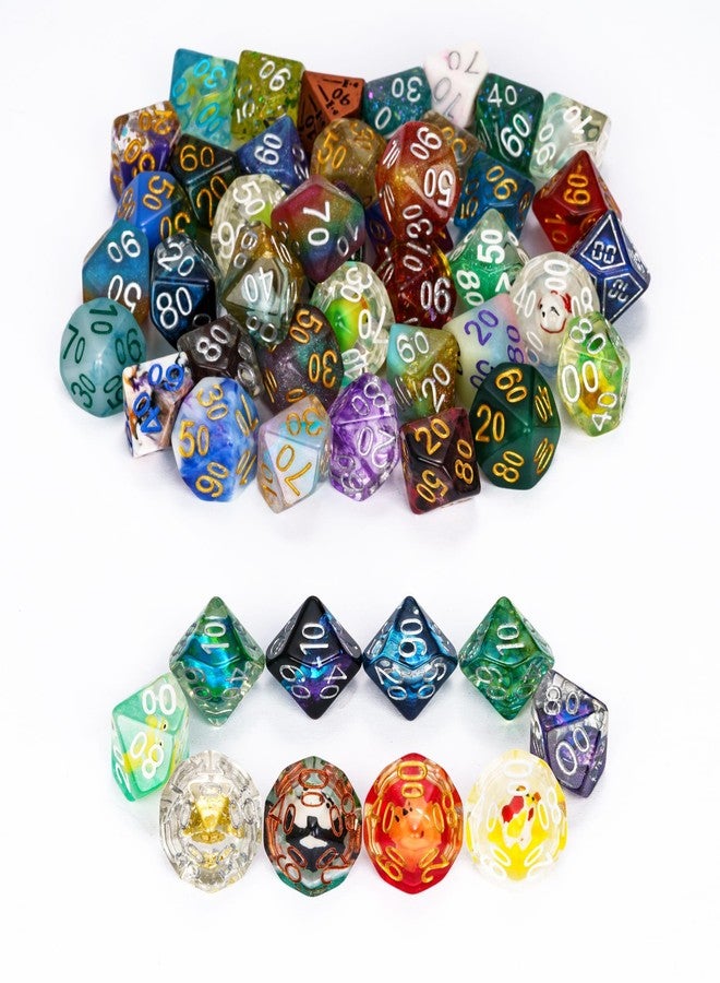 HDdais 10 Pack Polyhedral Dice Set, Random Color 10 Sided Dice for D&D, DND, Table Games, Role Playing Game - Image 1