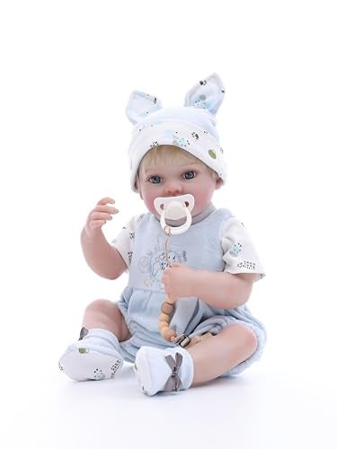 Cloveray 20inch Large Realistic Reborn Baby Doll HandRooted Hair Lifelike Baby Dolls with Accessories for 3 Year Old Girls Gifts Pretend Play Collection - Image 5