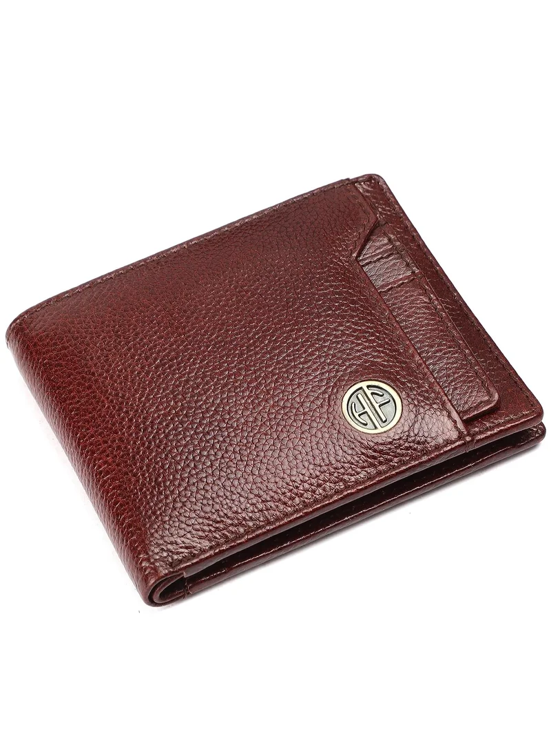 HAMMONDS FLYCATCHER RFID Protected Brown NDM Leather Wallet for Men|6 Card Slots| 1 Coin Pocket|2 Hidden Compartment|2 Currency Slots|1 ID Slot
