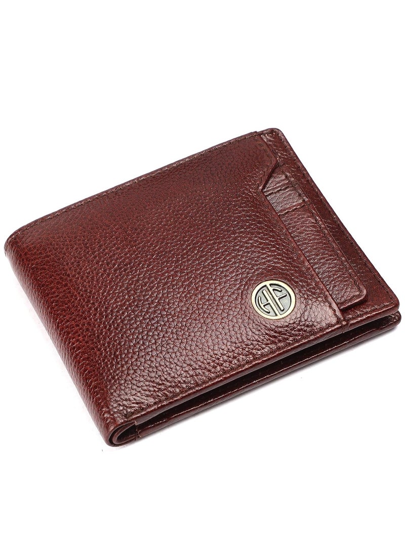 HAMMONDS FLYCATCHER RFID Protected Brown NDM Leather Wallet for Men|6 Card Slots| 1 Coin Pocket|2 Hidden Compartment|2 Currency Slots|1 ID Slot - Image 1