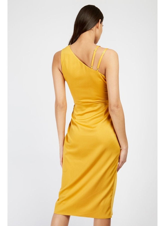 Little Mistress فستان ميدي بشريط ربط - Image 4