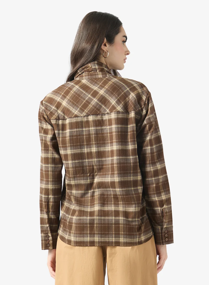 Only Onlguka Long Sleeve Check Skirt