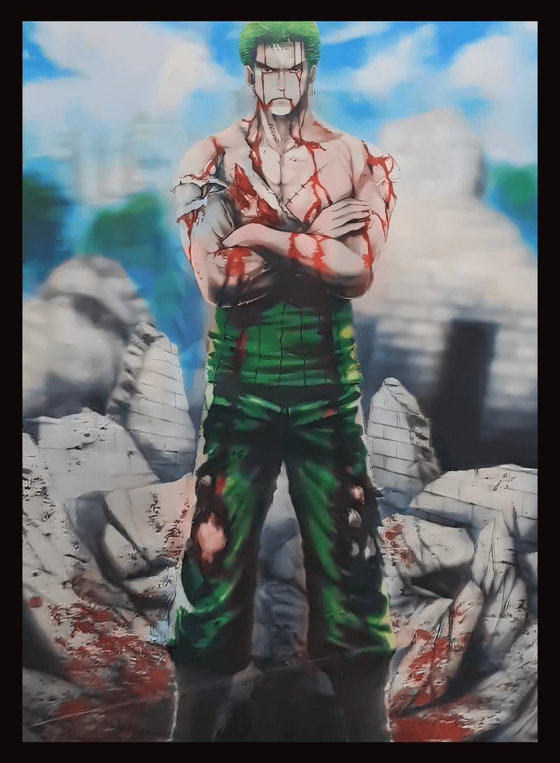 ملصق الأنمي ثلاثي الأبعاد ون بيس (لوفي . زورو . سانجي) - Image 1