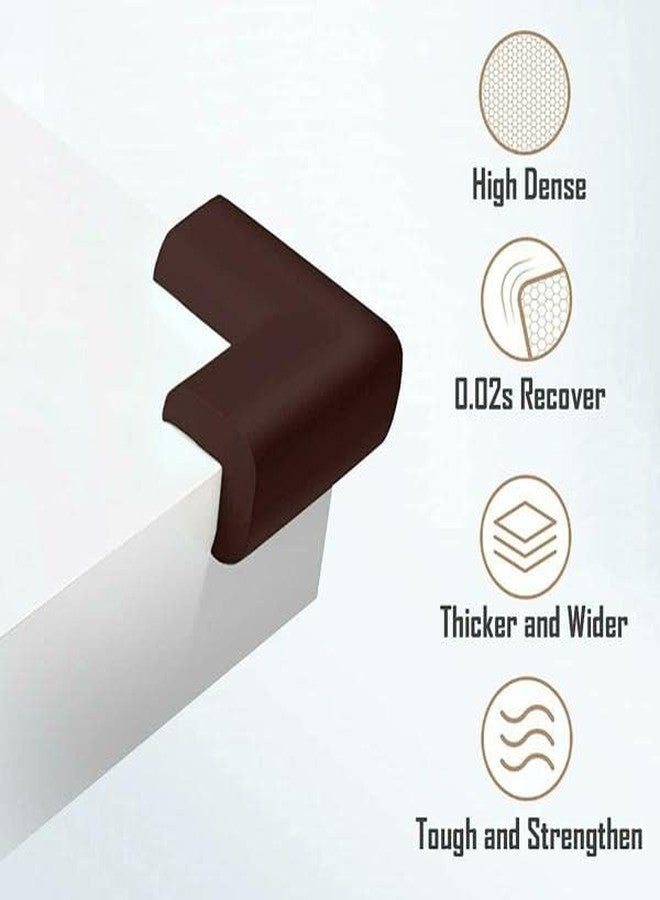 SHOPOWARE Brown Thick Baby Child Infant Kids Safety Safe Table Desk Corner Edge Cushions Guard Protectos, 8 cornerguard - Image 3